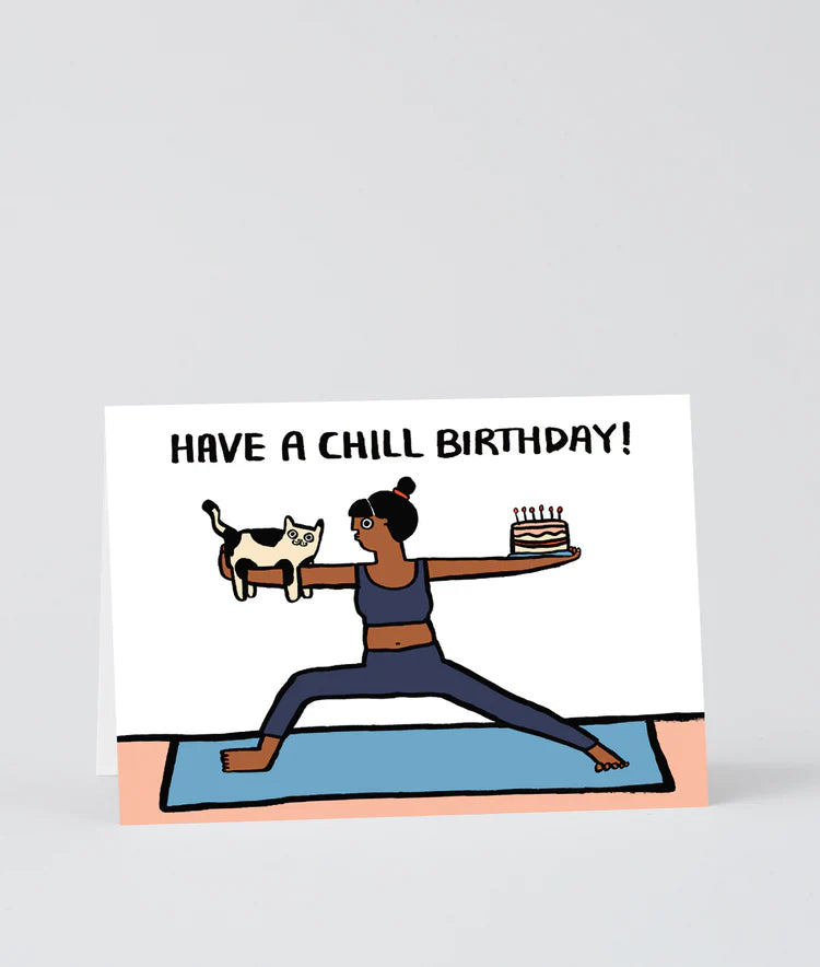 "Have a Chill Birthday!" Yoga Card