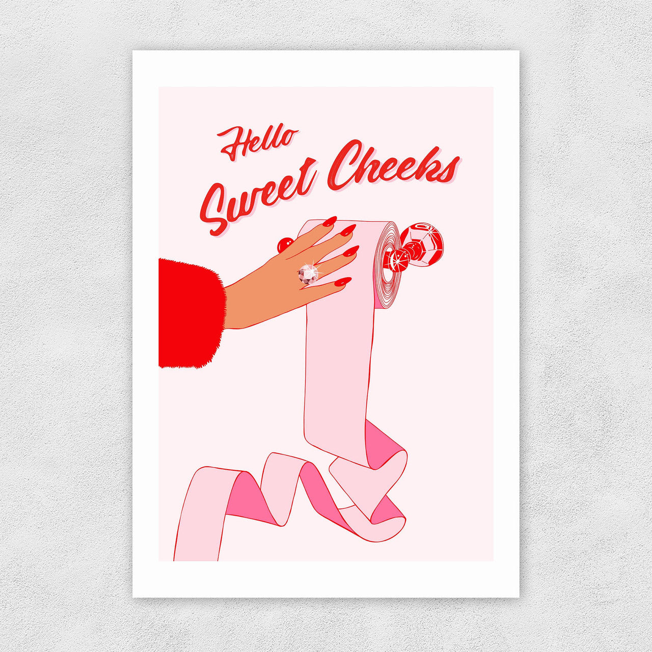 Hello Sweet Cheeks Print by Honey Island Studio