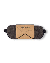 The Every Space dark grey Herringbone Eye Mask in Linen and Merino wool by Blasta
