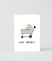 "Hey Baby!" Baby Greting Card