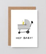 "Hey Baby!" Baby Greting Card
