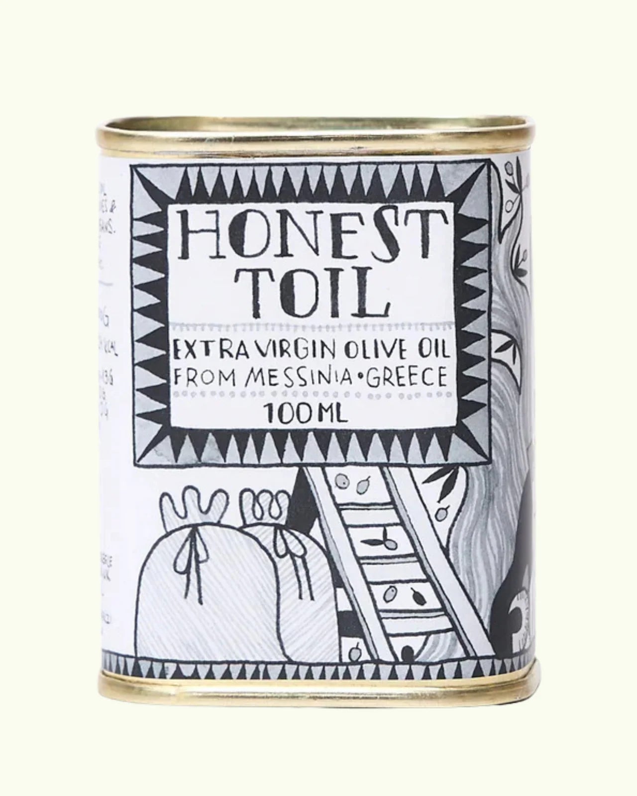 Honest Toil mini olive oil tin, 100ml