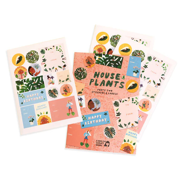 House Plants Stickers & Labels