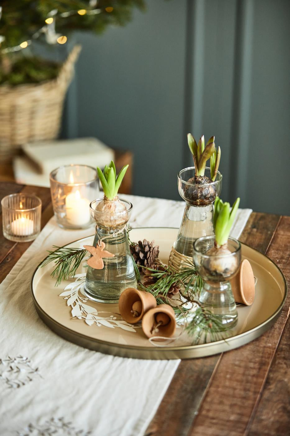 Hyacinth Vase with Conical Hand Blown Opening
