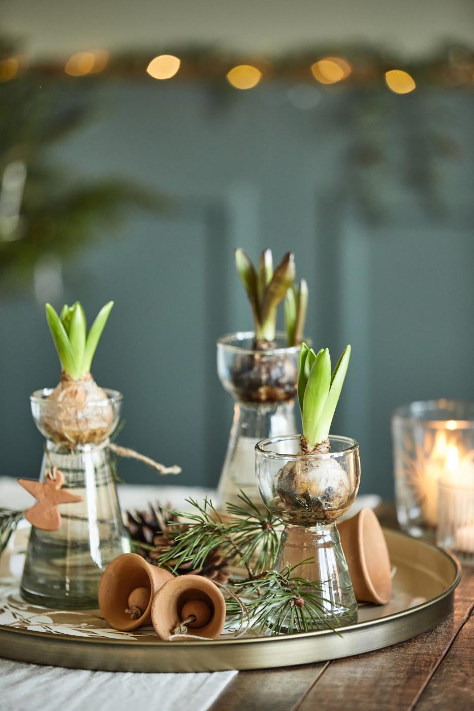 Hyacinth Vase with Conical Hand Blown Opening