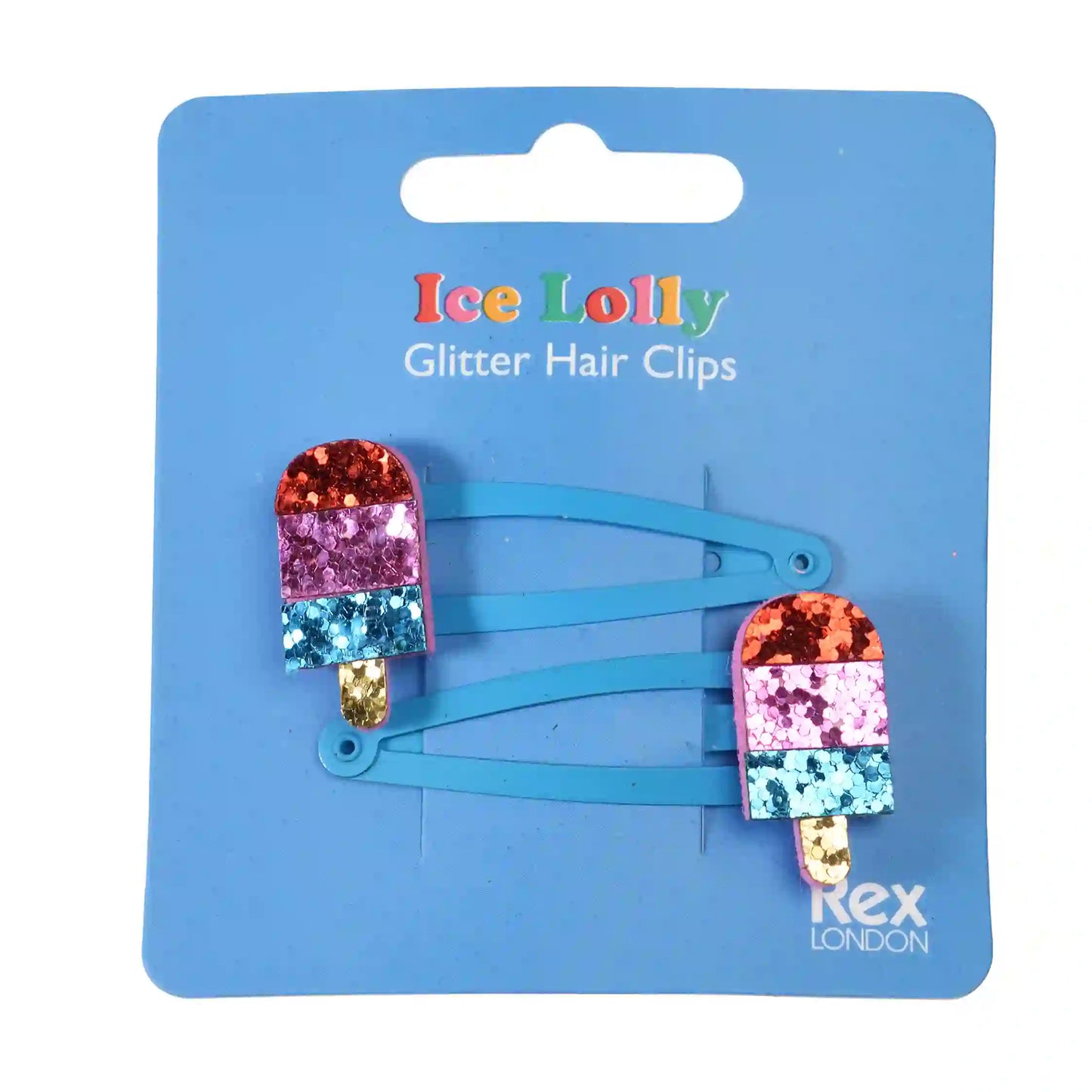 Ice Lolly Glitter Hair Clips (set of 2)