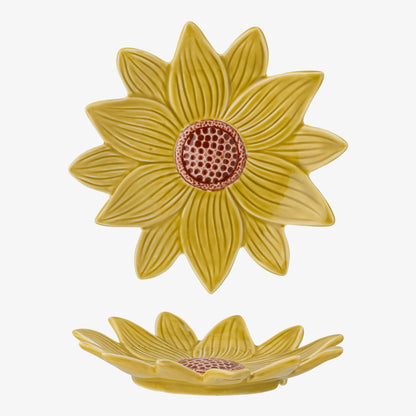 Savanna Flower Plant in Yellow Stoneware