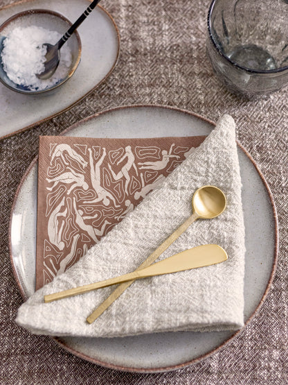 Calli Napkin in Brown Papir (Pack of 20)