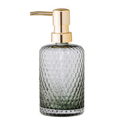 Black glass and gold soap dispenser by Bloominville