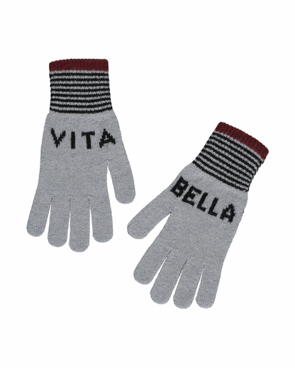 Vita Bella Gloves in Black and Grey