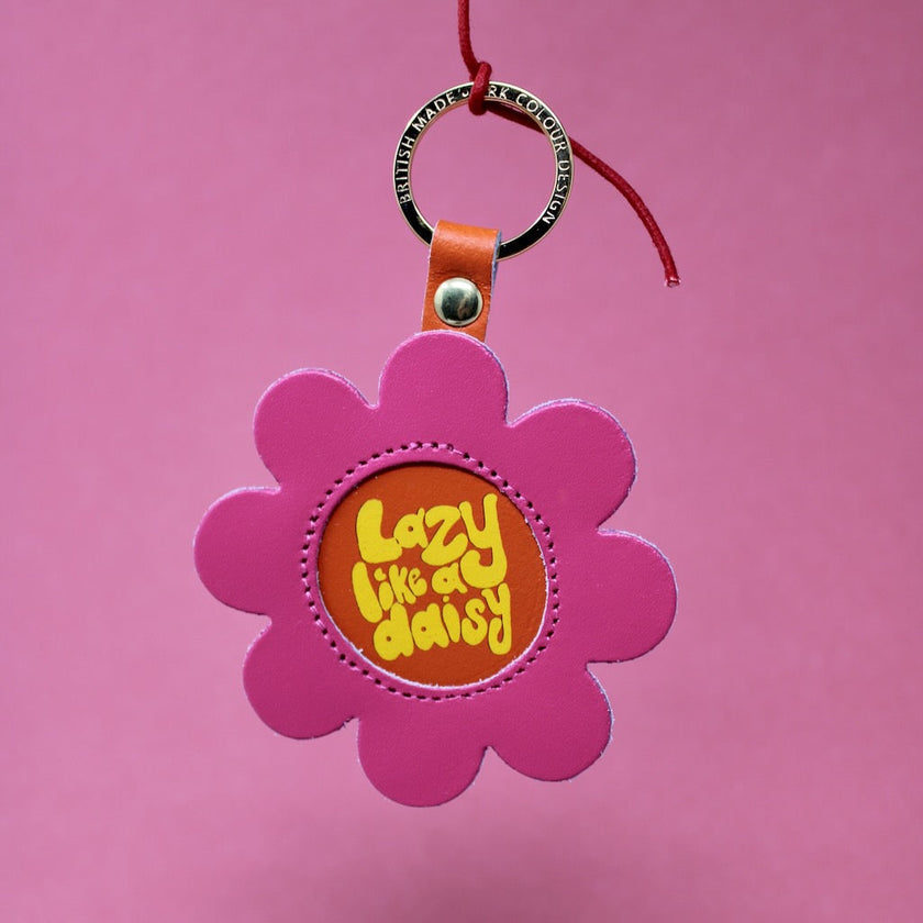 Lazy Like A Daisy Keyring
