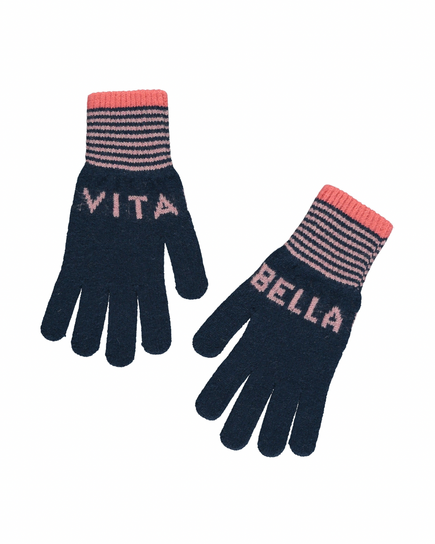 Vita Bella Gloves in Teal and Dusty Pink