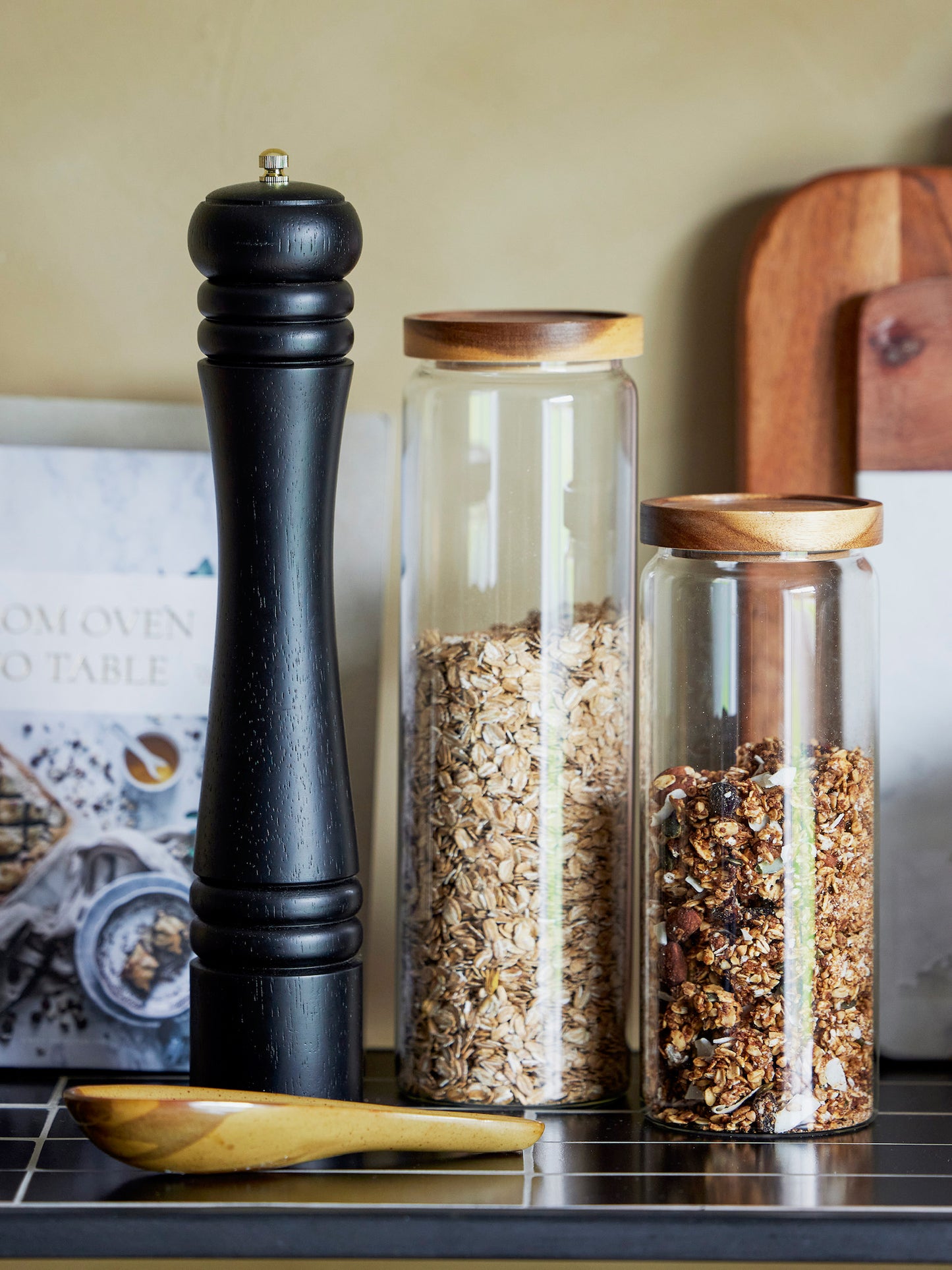 The Every Space Aronas Pepper Mill in black rubberwood by Bloomingville