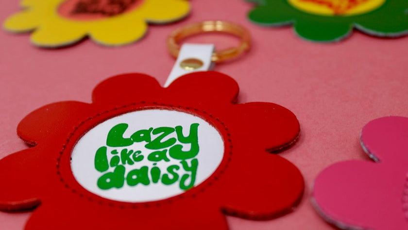 Lazy Like A Daisy Keyring