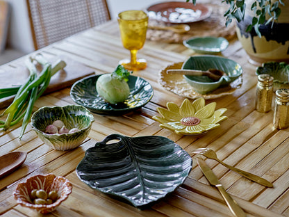 Savanna Flower Plant in Yellow Stoneware