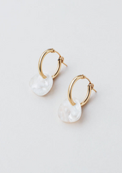 Beatrice Hoops in Off-White