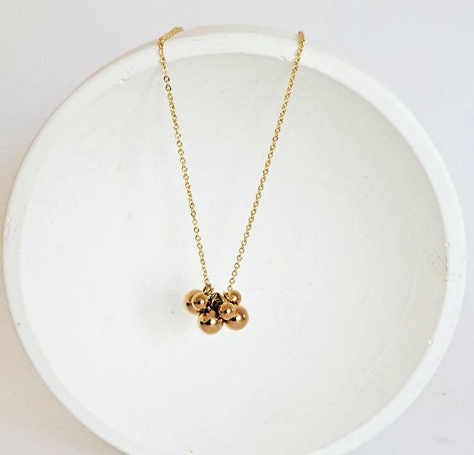 KIRA 7-ball Cluster Necklace