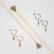 Kira Short Teardrop Stud Earrings