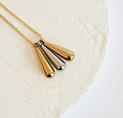 Kira Teardrop Trio Necklace