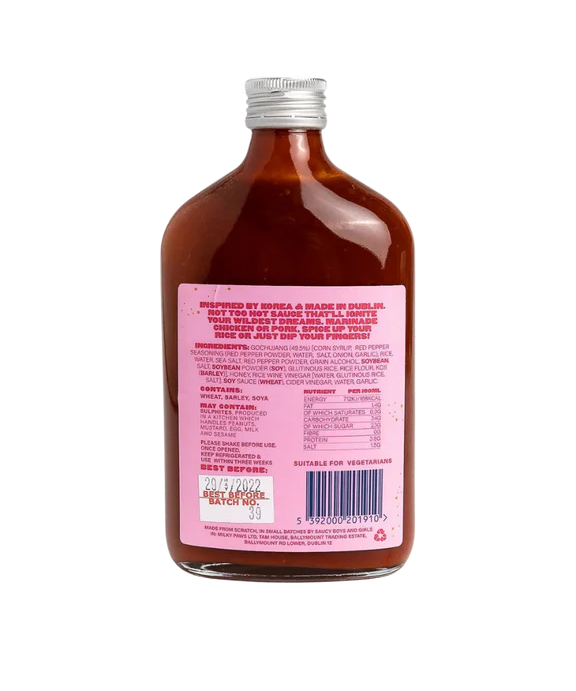 Chimac Korean hot sauce, 350ml bottle of gochujang based sauce