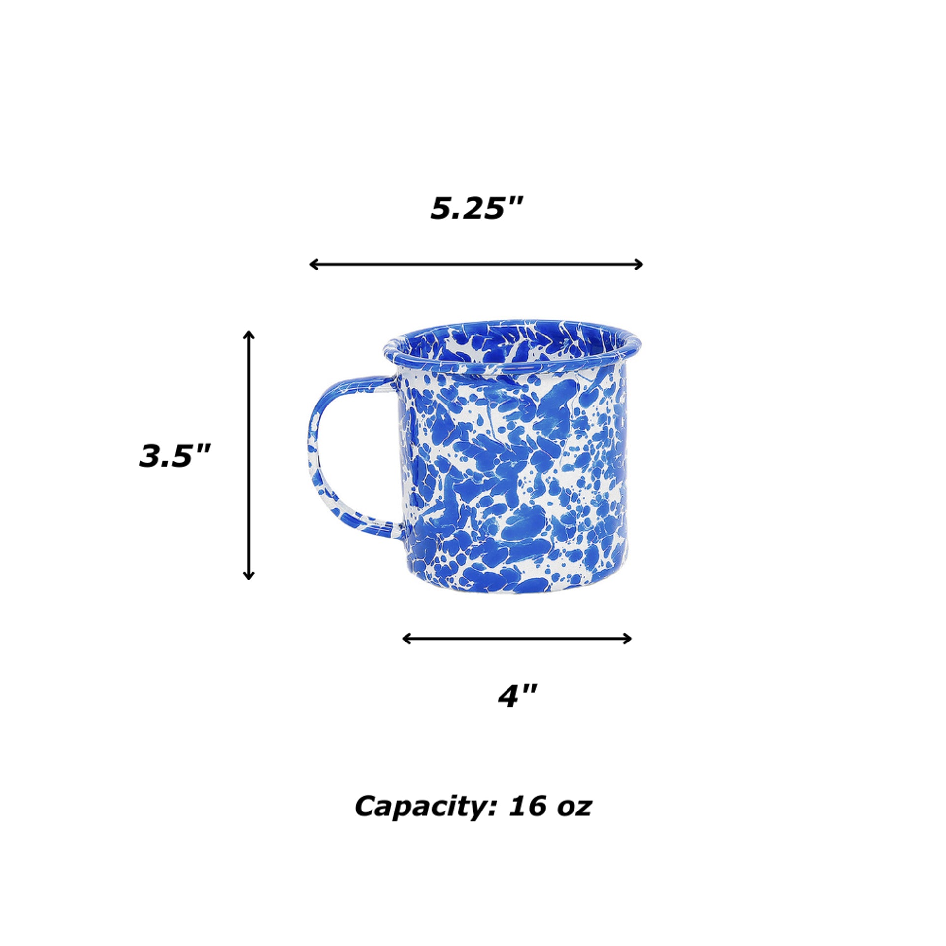 Splatter Enamelware 16 oz Large Mug