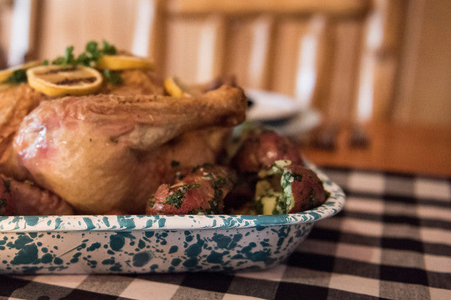 Splatter Enamelware Large Open Roaster