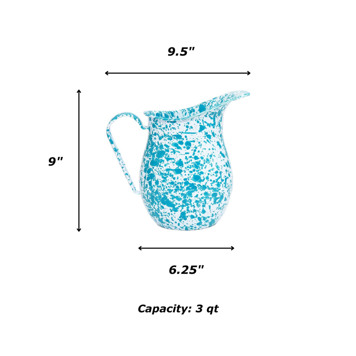 Splatter Enamelware Large Pitcher