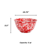 Splatter Enamelware Large Salad Bowl