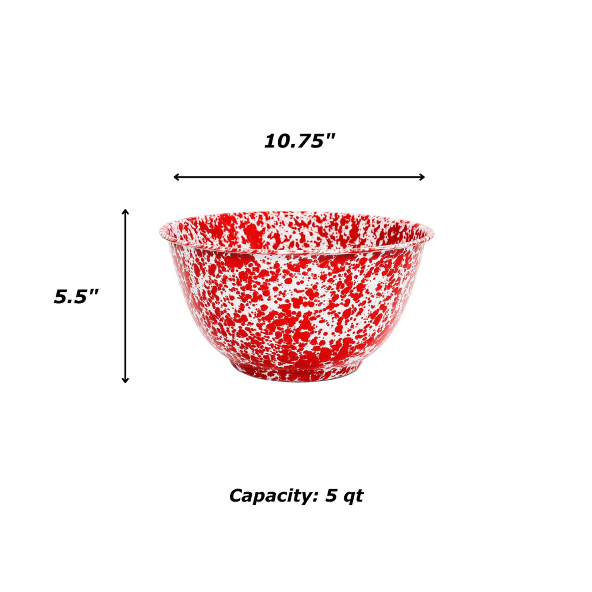 Splatter Enamelware Large Salad Bowl