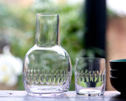 Crystal Carafes Set with Lens Design