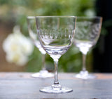 Crystal Wine Glass with Lens Design (set of 6)