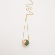 Less is More Brass Cup & Gemstone Necklace