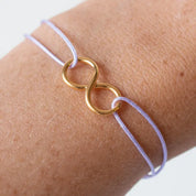Gold Infinity Bracelet - Lilac