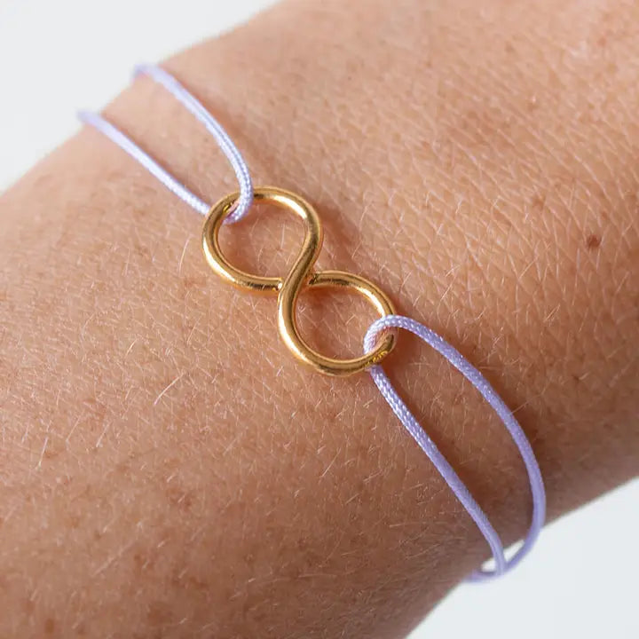 Gold Infinity Bracelet - Lilac
