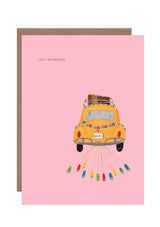 Love Bug "Just Married" Wedding Card