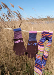 Love & Hope Lambswool Gloves | Quartz Colours