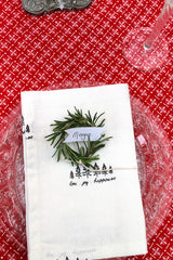 Love Joy & Happiness Napkin Black (set of 4)