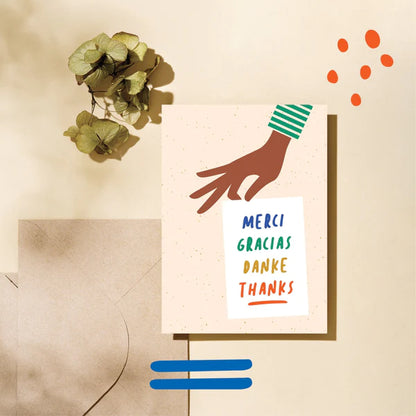 Yes Merci Merci Thank You Greeting Card – The Every Space