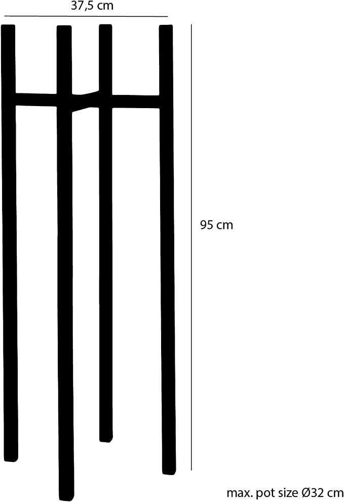 XL Plant Stand in Black Metal