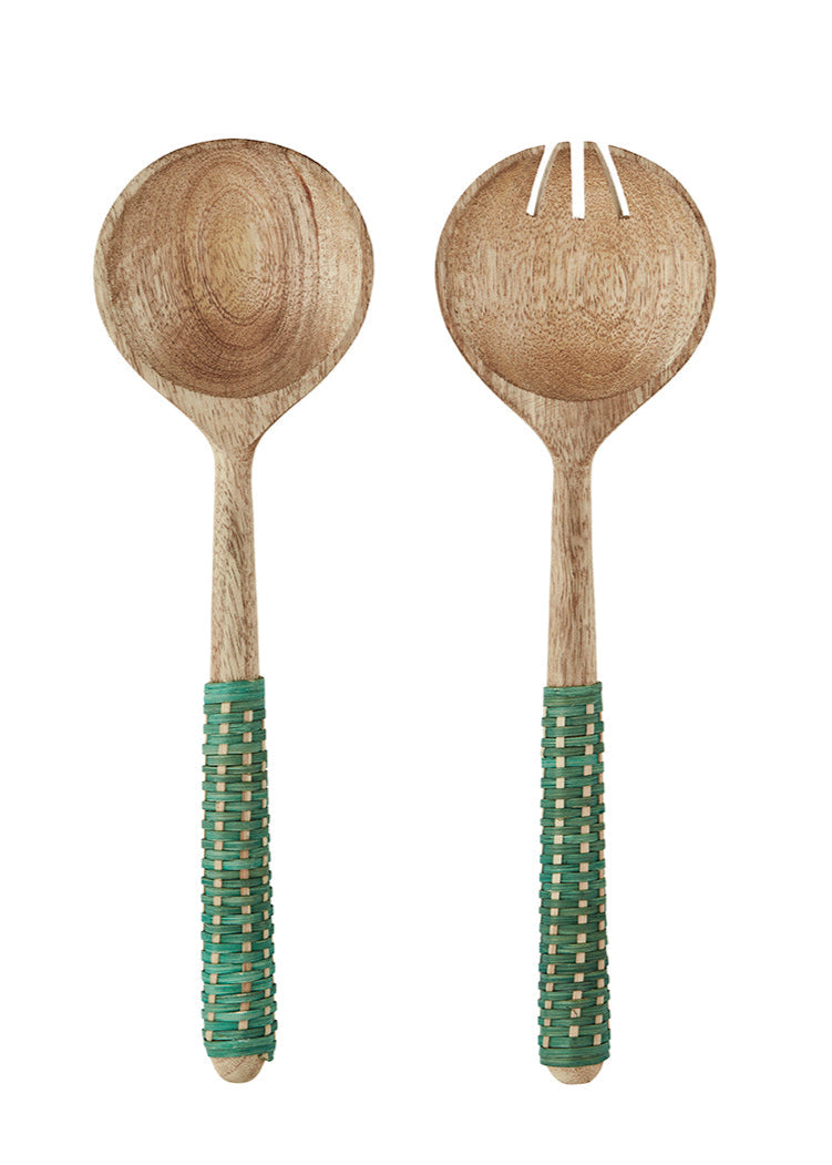 Wooden Cane Salad Set