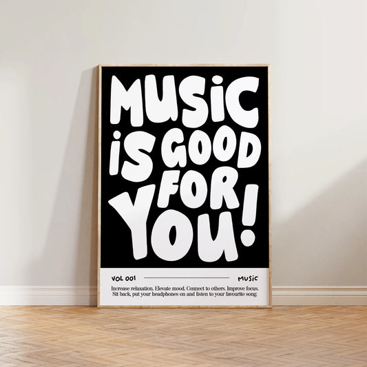Music Is Good For You | Black