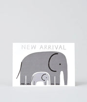 "New Arrival" Baby Elephant Greeting Card