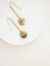 Brass and Bold Earrings | Nucleo, Brass Double Semi Circle Drop