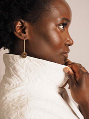 Brass and Bold Earrings | Nucleo, Brass Double Semi Circle Drop