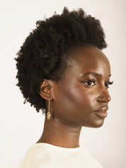 Brass and Bold Earrings | Nucleo, Brass Diabolo and Ball Stack