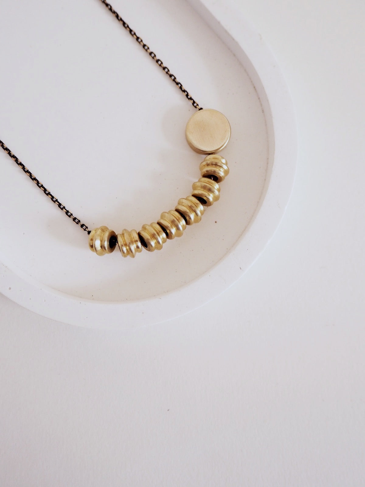 Brass and Bold Necklace | Nucleo, Brass Totems and Brass Disc