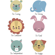 4 Colourful Animal Personality Print