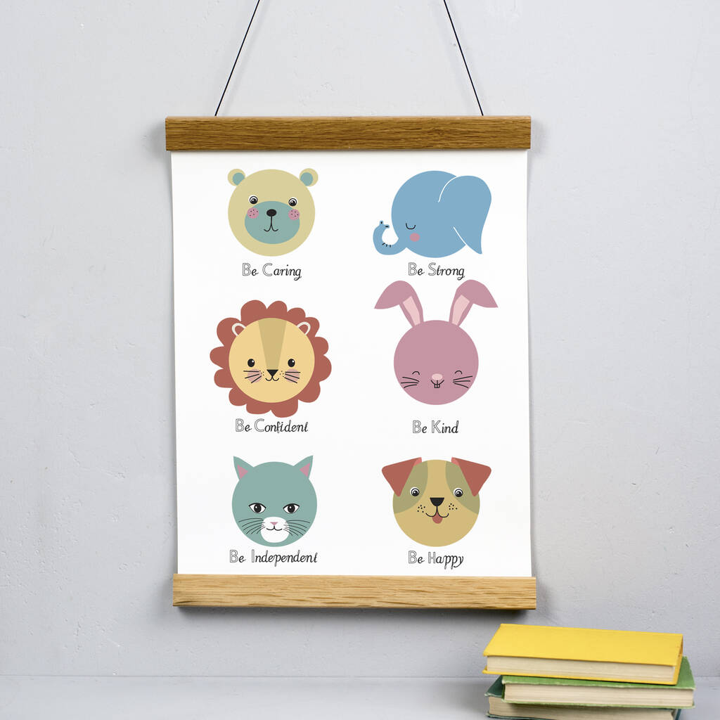 4 Colourful Animal Personality Print
