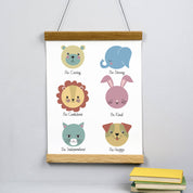 4 Colourful Animal Personality Print