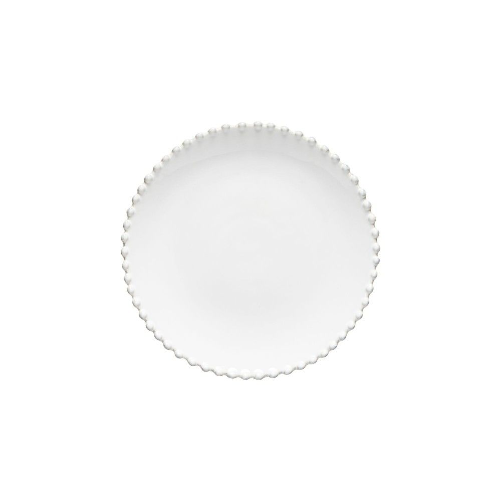 The Every Space white, 22cm, fine stoneware side or salad plate with pearl style beaded edging detail, by Costa Nova
